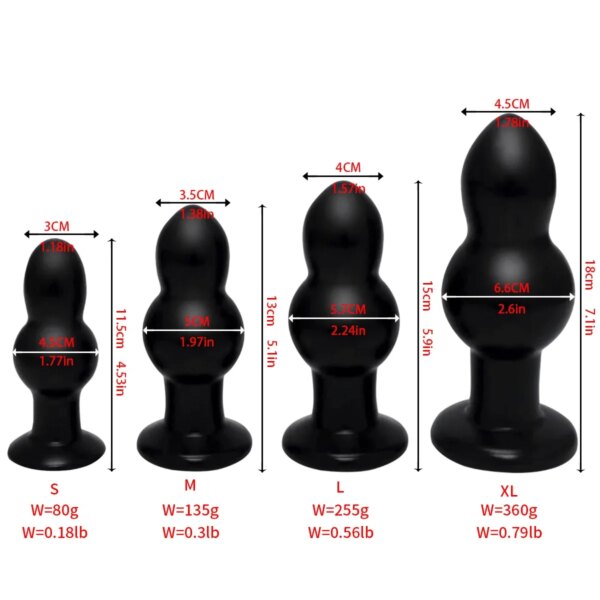 4 Sizes Large Anal Plug Big Butt Plug Ball Adult Sex Toys For Women/Men Gay Masturbators Anal Toys Vaginal Anus Dilator Sex Shop - Image 3
