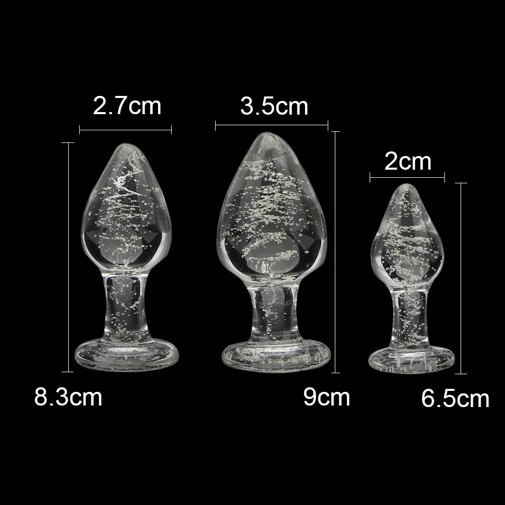 28-40mm Luminous Butt Plug Glass Anal Beads For Women Dildos Female Masturbator Sex Toys Adult Men Couple Games Erotic Products