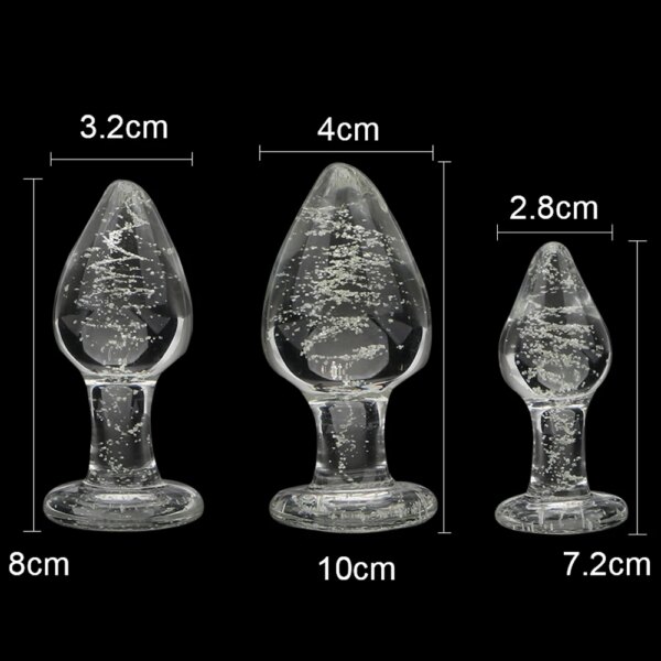 28-40mm Luminous Butt Plug Glass Anal Beads For Women Dildos Female Masturbator Sex Toys Adult Men Couple Games Erotic Products - Image 6