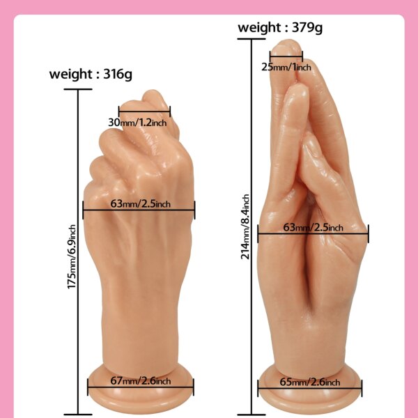 Erotic Gode Hand Palm Fist Dildo Adult Sex Toy Anal Butt Plug Masturbadores Para Hombre Prostate Massager for Man Gay Sexshop - Image 6