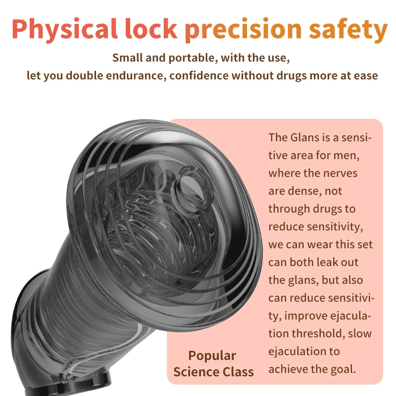 Silicone Penis Ring Delay Ejaculation Super Small Chastity Cage with Anti-off Ring Cock Sleeve Ball Stretcher Bdsm Male Sex Toys