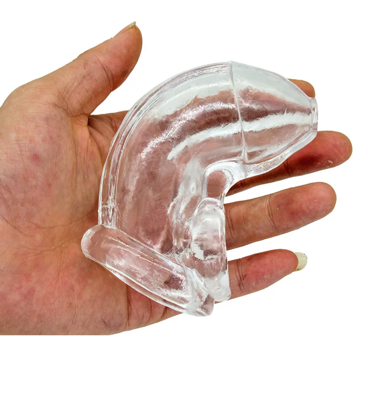 Silicone Penis Ring Delay Ejaculation Super Small Chastity Cage with Anti-off Ring Cock Sleeve Ball Stretcher Bdsm Male Sex Toys