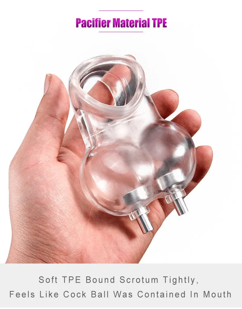 Electric Chastity Cage,Testicle Electrostimulation Penis Extender,BDSM Electro Sex for Men,E-stim Cockring,Electro Shock Scrotum