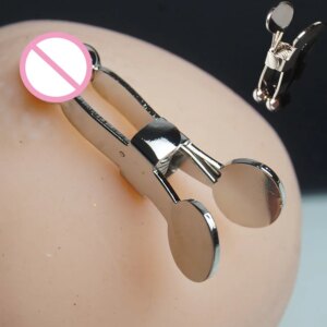 BDSM Ball Tipped Pincher Nipple Clamps Metal,Stainless Steel Labia Nipple Clips,Sex Toys for Couples,Bondage,Role Play,1 Pair