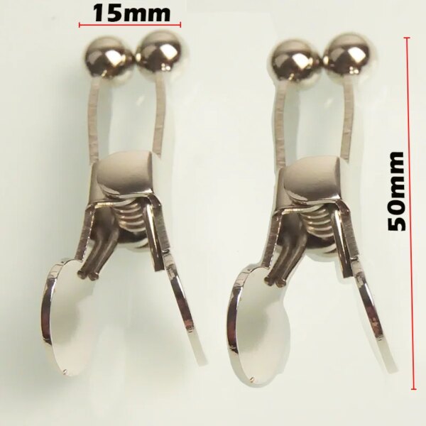 BDSM Ball Tipped Pincher Nipple Clamps Metal,Stainless Steel Labia Nipple Clips,Sex Toys for Couples,Bondage,Role Play,1 Pair - Image 6
