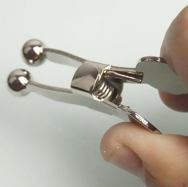 BDSM Ball Tipped Pincher Nipple Clamps Metal,Stainless Steel Labia Nipple Clips,Sex Toys for Couples,Bondage,Role Play,1 Pair - Image 3